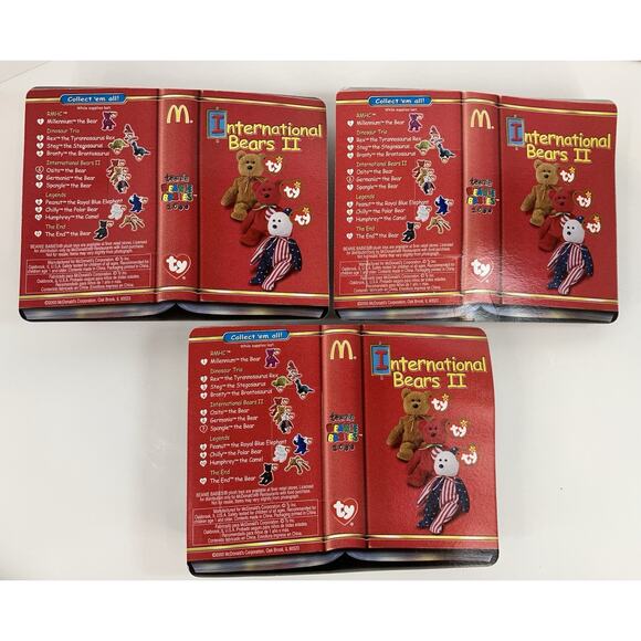 McDonald’s Teanie Beanie Babies 2000 International Bears II Bundle (3pcs) - Picture 3 of 8